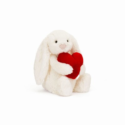 Jellycat Bashful Red Love Heart Bunnies Australia | 427185GSY